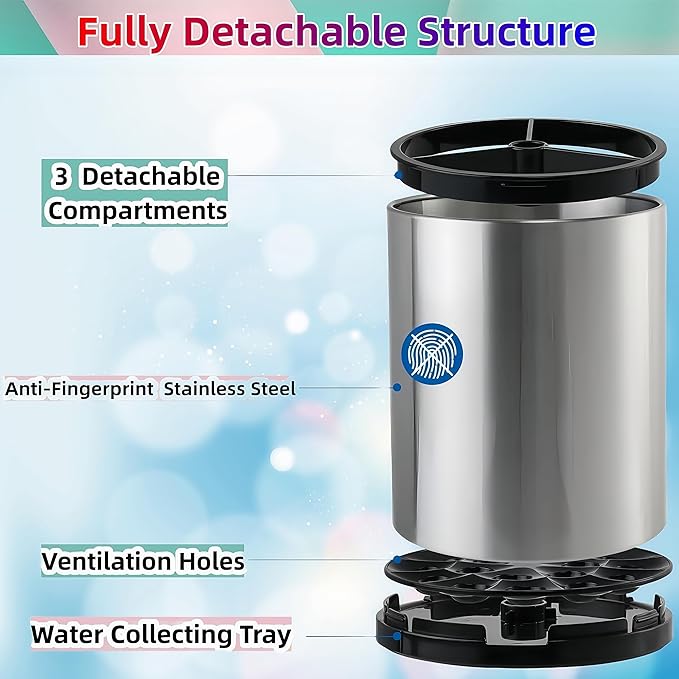 Utensil Holder,4-in-1 Large Kitchen Utensil Holder For Counter,Rotating Silverware Organizer Cooking Flatware Spoon Spatula Tool Cutlery Container Stainless Steel Caddy