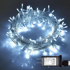 ILLUMINEW 300 LED Cool White Outdoor Indoor String Lights, Safety Plug in 8 Modes Christmas Decorations, 108 ft Twinkle Fairy Lights for Bedroom, Wedding, Party(300Led-Cool White)