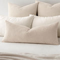 MIULEE Textured Boucle Throw Pillow Cover Neutral Accent Solid Lumbar Pillow Case Decorative Soft Pack of 1 Couch Cushion Chair Sofa Bedroom Livingroom Home Decor,36x14 Inch