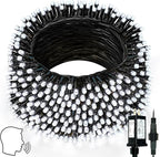Voice Controlled Smart Christmas Lights Outdoor, 75.8ft 200 LED Extendable String Lights with 7 Voice Commands, 12 Modes & Timer, Waterproof Christmas Decorations for Party Tree Garden (Cool White)
