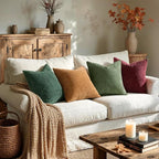 MIULEE Christmas Pack of 4 Couch Throw Pillow Covers 18x18 Inch Christmas Dark Green Soft Decorative Chenille Pillow Covers Farmhouse Accent Cushion Cover for Boho Home Decor Sofa Bedroom Living Room