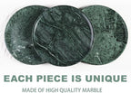 Natural Marble Serving Tray, 11.8in Marble Round Tray, Bathroom/Kitchen/Coffee Table Trays for Counter, Decorative Vanity Trays, Jewelry & Perfume Holder, Green Stone Serving Board