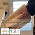 【Proof of Purity】 Hand Towel, 14 x 28 inch, 100% Organic Cotton, Double-Ply Yarn 30/2, Oeko-Tex Class 1, Loop-Dense, Made in Japan,Ivory, Pack of 2