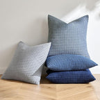 MIULEE Blue Decorative Euro Sham Pillow Covers 24x24 Inch Set of 4 Boho Western Farmhouse Home Decor Couch Throw Pillows Summer Coastal Corduroy Pillowcases Industrial for Sofa Living Room Bed