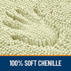 OLANLY Bathroom Rugs 36x24, Extra Soft Absorbent Chenille Bath Rugs, Rubber Backing Quick Dry, Machine Washable Bath Mats for Bathroom Floor, Tub and Shower, Home Decor Accessories, Vanilla