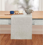 Solino Home Linen Table Runner 48 Inches - 100% Pure Linen Oyster Grey Table Runner 14 x 48 Inch Ideal for Dresser and Coffee Tables - Fall, Autumn, Halloween, Thanksgiving, Holiday - Athena