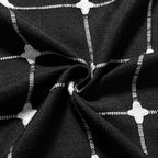 MitoVilla Black Boho Shower Curtains for Modern Farmhouse Bathroom Decor, Vintage Country Thick Polyester Linen Fabric Shower Curtain, Rustic Tassel Cloth Shower Curtain, 72 x 72