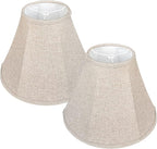 TOOTOO STAR Bell Lamp Shade Set of 2, Linen Lampshade for Floor Light and Table Lamp 6x14x10 inch, DIY Fabric Natural Linen Hand Crafted, Spider (Assembly Required)