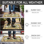 CHICHIC Welcome Door Mat 24 x 36 Inch Front Doormat Outdoors for Home Entrance Outdoors Mat for Outside Entry Way Doormat Entry Rugs, Heavy Duty Non Slip Rubber Back Low Profile, Dragonfly