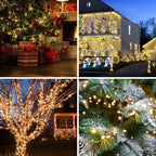 300 LED Christmas String Lights, 108FT - UL Certified Outdoor & Indoor Fairy Lights for Tree, Patio, Garden, Party, Wedding, Halloween, Holiday Decor
