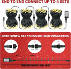 264FT 800 LED Christmas Lights, Twinkle Xmas Lights with 8 Modes and Timer, Outdoor Waterproof Christmas Tree Lights for Room Bedroom Wedding Party Holiday Decorations, Warm White