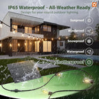 addlon 198FT(192+6) Solar String Lights Outdoor Waterproof - 60+4 LED Shatterproof Bulbs, 3 Modes, 8H Timeable, Dimmable, Outdoor Lights Solar Powered Patio Lights with Remote for Outside Porch Garden