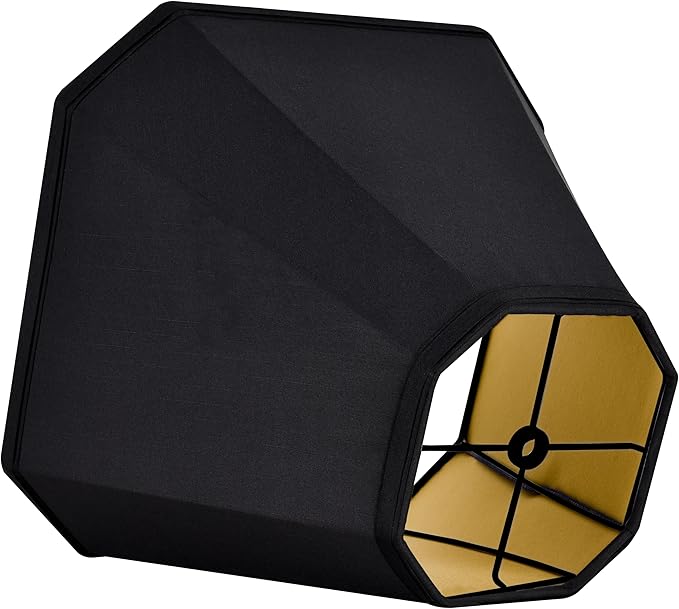 GO&SO Bell Lamp Shades Set of 2 Black Scalloped Lamp Shade, Replacement Lamp Shade For Floor & Table Lamp Shade, 6.5"Top x 13"Bottom x 11.2"Slant Height x 10.5''Vertical Height(Spider), Easy Assembly