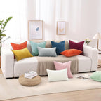 decorUhome Couch Throw Pillow Covers 24x24 Set of 2, Decorative Soft Euro Neutral Chenille Pillow Covers with Elegant Design for Sofa Bed Living Room Home Decor, Blush Pink