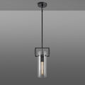 Modern Black Kitchen Island Pendant Lights,Knurled 12'' Glass Island Pendant Light,Farmhouses Pendant Light, for Kitchen,Dining Room,Bathroom,Bulb Included