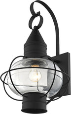 Livex Lighting 26904-04 Transitional One Light Outdoor Wall Lantern from Newburyport Collection in Black Finish