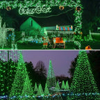 Connectable 240LED 88Ft 13Modes Christmas String Lights Indoor Outdoor | Extendable Green Wire Green Christmas Tree Lights with Timer | Twinkle Fairy Light Plug in for Xmas Tree Garden Decor(Green)