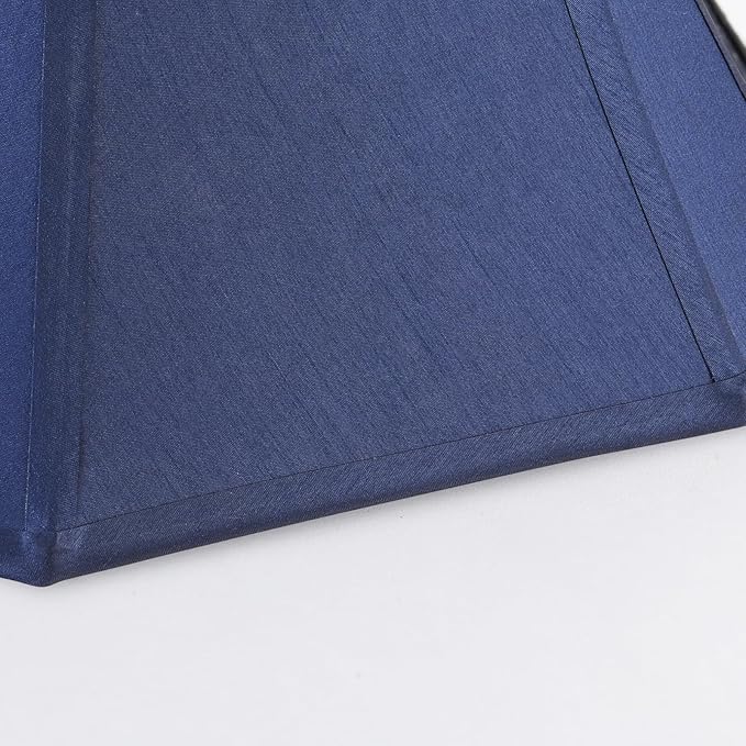 2 Pcs Navy Blue Square Cute Lamp Shades Octagonal Faux Silk Lampshade Replacement Medium Lampshade 6.5×13×10.6IN(Spider) Vintage Lamp Shade for Table & Floor Lamp - Easy Assembly