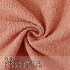 Jeneoo Coral Pink Decorative Square Thick Throw Pillow Covers Fine Textured Boucle Couch Cushion Cases for Sofa Decor, Set of 2, 20 x 20 Inch