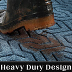 Yimobra Extra Large Door Mat Outside Entrance 60x36, Waterproof Heavy Duty Outdoor Mats for Front Door, Non Slip Rubber Entry Mat for Garage Patio Indoor, Easy Clean, Mix Blue