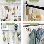 AmazerBath Shower Curtain Hooks Brushed Nickel Shower Curtain Rings, Simple Double Hook Shower Curtain Hooks Rust Proof, Smooth Glide Metal Shower Hooks for Shower Curtain, 12Pcs Shower Rod Hooks