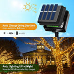 [6 Pack] Solar String Lights for Outside, 236 FT 600 LED Solar Twinkle Light Outdoor with 8 Modes & Memory Function, Waterproof Chrismas Lights for Xmas Tree Party Decorations (Warm White)