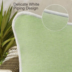 Decorative Outdoor Water Repellent Throw Pillows with Inserts, Set of 4, 20" x12" Pillows for Patio, Backyard, Bed, Couch, and Patio Furniture, Seaweed Green