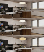 Hytsoeee(19.69Inch) Handmade Paper Lamp Shade, Creamy White Oval Hanging Lantern Lampshade,Modern Folding Ceiling Light Cover for Bedroom, Living Room, Dining Room, Corridor