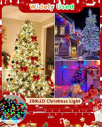 Smart Color Changing Christmas String Lights, 82FT 200LED App Control RGB LED String Lights with Remote & Timer, Waterproof Twinkle Christmas Tree Lights Indoor Outdoor Holiday Xmas Tree Decorations