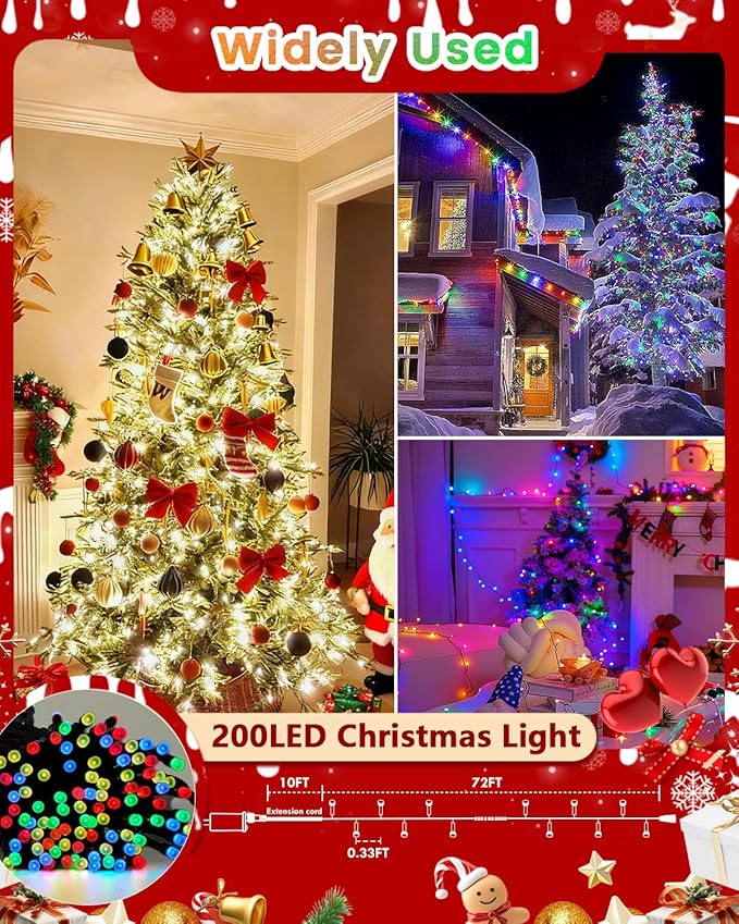 Smart Color Changing Christmas String Lights, 2Pack 164FT 400LED App Control RGB LED String Lights with Remote & Timer, Waterproof Twinkle Christmas Tree Lights Indoor Outdoor Holiday Xmas Tree Decor