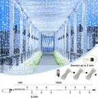 500 LED Christmas Lights Outdoor - 165FT Super Long Christmas String Lights 8 Modes Waterproof Plug in Fairy Lights for Bedroom Indoor Chrismtas Tree Holiday Party House Decorations, Cool White
