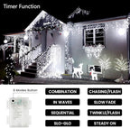 2 Pack Christmas String Lights Battery Operated with Timer, 66FT 200 LED Waterproof Twinkle Lights, 8 Modes Fairy Light for Indoor and Outdoor Bedroom Garland Tree Christmas Decorations (Cool White)