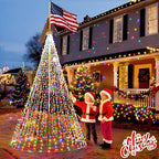 KNONEW 600ft 1500 LED Outdoor Christmas String Lights 8 Modes & Timer Fairy Light Plug in Waterproof Hanging Lighting for Xmas Yard Tree Wedding Party Holiday Decorations(Multicolor)