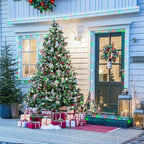 JMEXSUSS 2 Pack Red White and Green Solar Christmas Lights, Total 400 LED 151FT Solar String Lights Outdoor Waterproof, 8 Modes Solar Lights for Outside Tree Patio Christmas Decorations