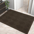Sturdy Front Door Mat, Absorbent Muddy Dirt Resist Welcome Door Mats Outdoor Indoor, Stain and Fade Resistant, Non-Slip Rubber Backing Low Profile Doormat for Entryway, 47×32, Brown