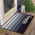 Bulijojo Grey Entrance Door Mat Large 17 x 30 Inch Entry Way Doormat Front Door Rug Outdoor Heavy Duty Welcome Mat, Non Slip Rubber Back Low Profile