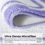 GRANNY SAYS Microfiber Bathroom Rugs Non Slip Washable, Water Absorbent Bathroom Mats for Tub Non Slip, Soft Bath Mats for Floor & Shower, Long Bath Rug, 24" x 36", 36" x 24", Purple