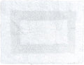 Cotton Bath Mat Rug for Bathroom - White, Reversible Bath Rugs Soft & Absorbent Quick Dry Mats, Washable Plush Hotel Quality Tufted Floor Step Out Mat for Bath Tub, Shower, Toilet - 17x24 Inches