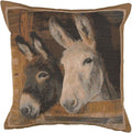 Charlotte Home Furnishings Decorative Pillow Covers for Couch 19x19 in, Tapestry Throw Pillow Cover for Living Room Bed Decor, Donkeys French Country Sofa Cushion Cases, Soft Cotton Jacquard Woven