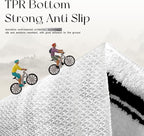 Tititex Luxury White Black Frame Line Bathroom Rug, 20x32 inch + 16x24 inch 2 pcs Extra Soft and Absorbent Microfiber, Non-Slip Plush Shaggy Bath Carpet, Mats for Floor, Tub and Shower