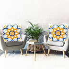 Decorative Throw Pillow Covers Set of 2 Dahlia Floral Pillow Covers 20x20 inch Super Soft Short Plush Square Throw Pillows,Farmhouse Outdoor Pillow Covers for Couch Sofa Bed Living Room