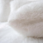 Neelvin Cream White Faux Fur Cozy Fluffy Double-Sided Decorative Throw Pillow Covers 20x20 inch Set of 2,Velvet Pillowcase Cushion Case for Sofa Couch