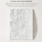 Kitchen Marble Stone Cutting Board - Marble Cutting & Charcuterie Board of 16 x 12 x 0.6 Inches, Non Slip Scratch Resistant Pastry Tray, Rectangular Serving & Chopping Slab for Countertop - White