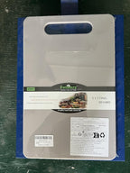 Fotouzy Plastic Utility Cutting Board with Handles, Food Safe PP Material, BPA Free, Dishwasher Safe, Thick Chopping Board, Large Size, Easy Grip Handle, for Kitchen (Almond)