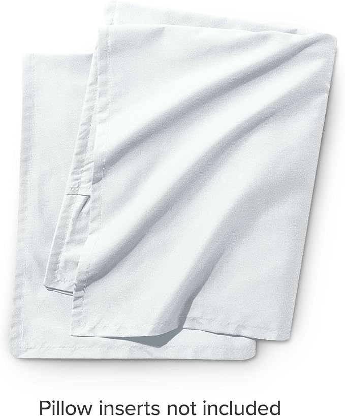 Bare Home Euro Pillow Sham Covers - Set of 2 - Premium 1800 Ultra-Soft Microfiber - Double Brushed - Bed Pillow Shams - Pillows Not Included (Set of 2, White)