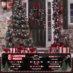 JMEXSUSS 200 LED Red and White Christmas Lights Outdoor, 66ft Halloween String Lights Indoor Clear Wire, Christmas Tree Lights Plug in for Bedroom Tree Christmas Party Decorations