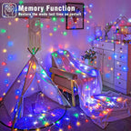 Christmas Lights Indoor, 132FT 400 LED Outdoor String Lights with 8 Modes Waterproof, Plug in Fairy Twinkle Lights Clear Wire for House Bedroom Patio Window Garden Wedding Decorations