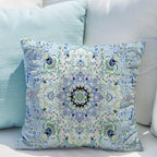 Snycler Boho Throw Pillow Covers 24x24 inch Set of 2 Burnt Blue Terracotta Rust Colored Throw Pillows Boho Home Decor for Bedroom Living Room Couch & Sofa (No Inserts)