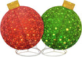 Lamerge Christmas Lanterns Decorations for Home, Indoor Outdoor Holiday Lanter, Warm Lit Farmhouse Lantern for Porch, Yard, Mantle, Party,30.5inch（Red+Green）