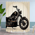 Cool Bathroom Bathtubs Fabric Shower Curtain Wonderful Vintage Motorcycle Theme Shower Curtain Set with 12 Hooks 60x72 inch Polyester Machine Washable, Black and White